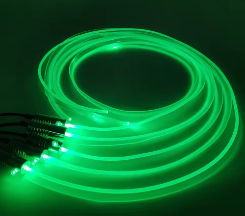 Kabel Gentian Optik Cahaya Sisi Skirted Untuk Kasut Penutup Beg Kereta - Gentian Optik Plastik MMA - Pencahayaan Gentian Optik Pemancar Sisi